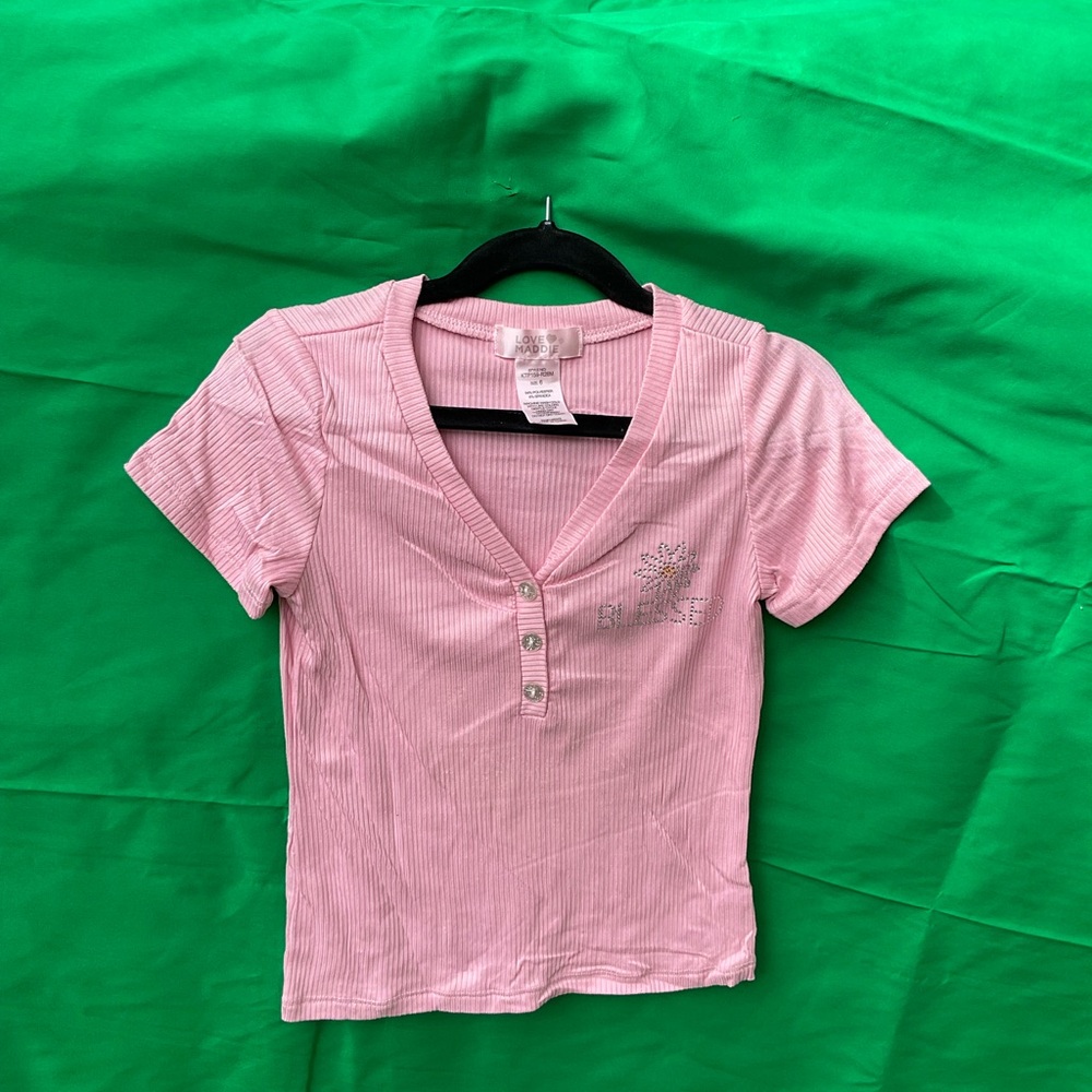 Charming Pink Button Down Kids Shirt